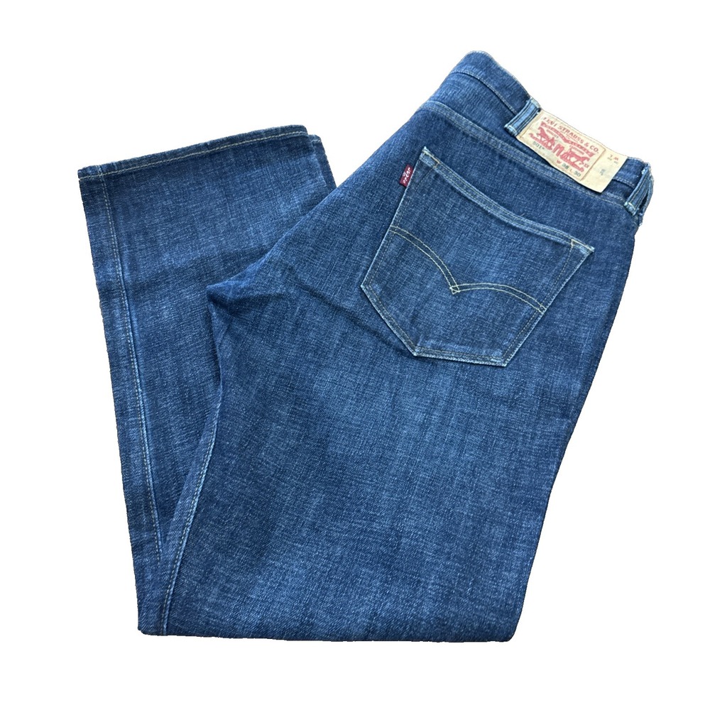 Levi's 501 Straight Fit Jeans Blue Denim Button Fly Liteweight Men's 34x30